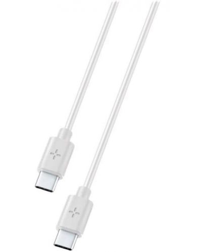 Кабел Ploos - 6565, USB-C/USB-C, 2 m, бял - 1
