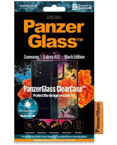 Калъф PanzerGlass - ClearCase, Galaxy A52, черен - 2