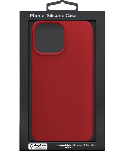 Калъф Next One - Silicon MagSafe, iPhone 13 Pro Max, червен - 7