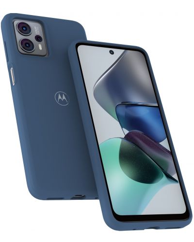 Калъф Motorola - Premium Soft, Moto G23, син - 3