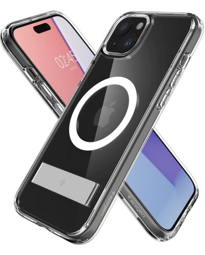 Калъф Spigen - Ultra Hybrid S, iPhone 15, Crystal Clear - 5
