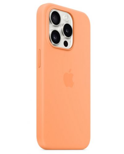 Калъф Apple - Silicone MagSafe, iPhone 15 Pro, Orange Sorbet - 2