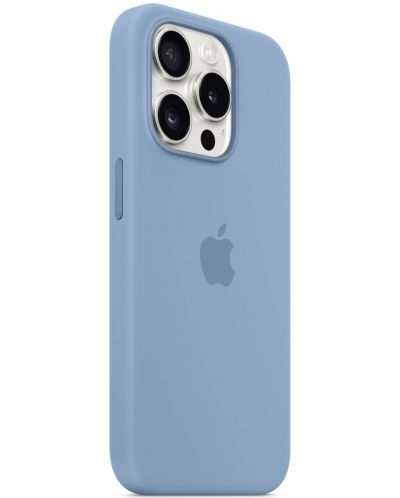 Калъф Apple - Silicone MagSafe, iPhone 15 Pro, Winter Blue - 2