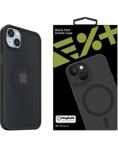 Калъф Next One - Black Mist Shield MagSafe, iPhone 14, черен - 1