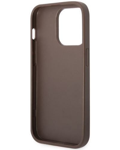 Калъф Guess - 4G Stripe, iPhone 14 Pro Max, кафяв - 5