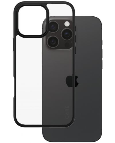 Калъф CARE - Urban Combat Black Frame, iPhone 16 Pro Max, прозрачен - 3