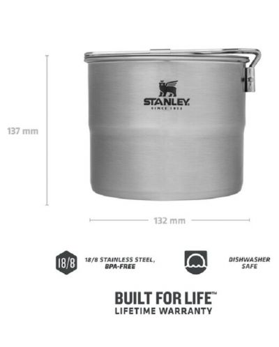 Къмпинг комплект за готвене Stanley - The Stainless Steel, 1 l - 4