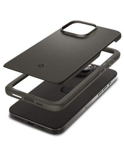 Калъф Spigen - Thin Fit, iPhone 15 Pro, Gunmetal - 2