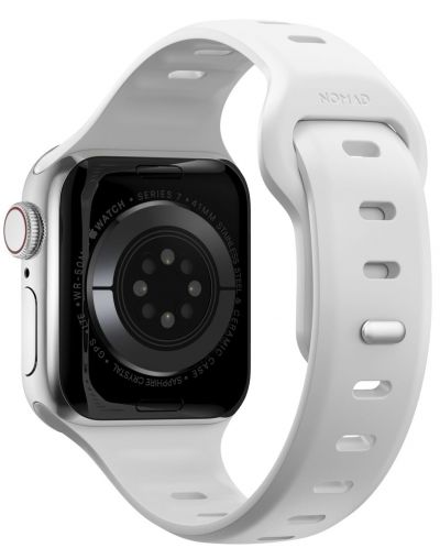 Каишка Nomad - Sport Slim S/M, Apple Watch 1-8/SE, бяла - 2