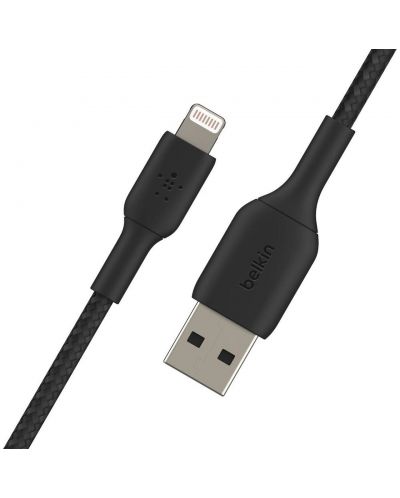 Кабел Belkin - Boost Charge, USB-A/Lightning, Braided, 1 m, черен - 2