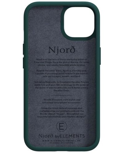 Калъф Njord - Salmon Leather MagSafe, iPhone 14 Plus, зелен - 2
