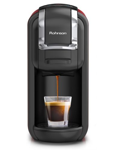Кафемашина Rohnson - R-98043, 19 bar, 600 ml, червена/черна - 2