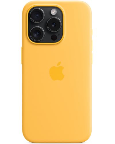 Калъф Apple - Silicone, iPhone 15 Pro, MagSafe, Sunshine - 1
