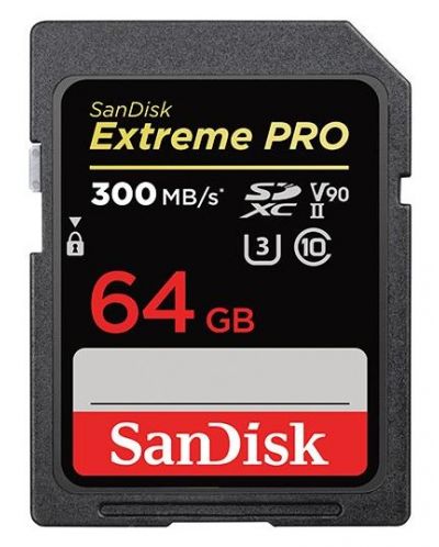Карта памет SanDisk - Extreme PRO, 64GB, SDXC, UHS II U3 Class10 - 1