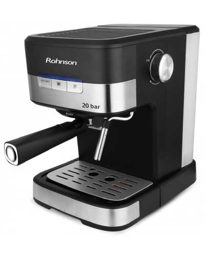 Кафемашина Rohnson - R-990, 20 bar, 1.5 l, черна/сива - 3