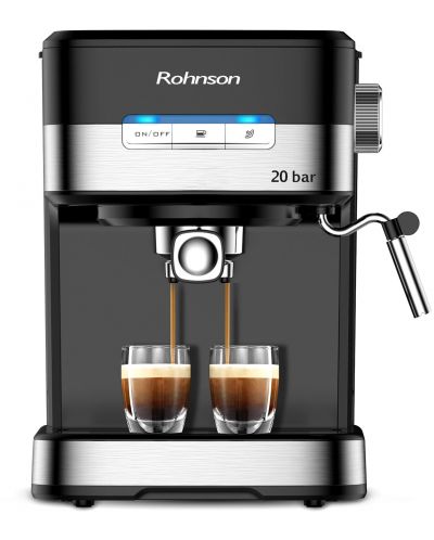 Кафемашина Rohnson - R-989, 20 bar, 1.5l, черна/сребриста - 3