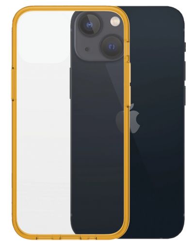 Калъф PanzerGlass - ClearCase, iPhone 13 mini, прозрачен/оранжев - 1