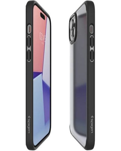 Калъф Spigen - Ultra Hybrid, iPhone 15 Plus, Frost Black - 4