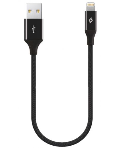 Кабел ttec - AlumiCable, Ligthning/USB-A, 30 cm, черен - 1