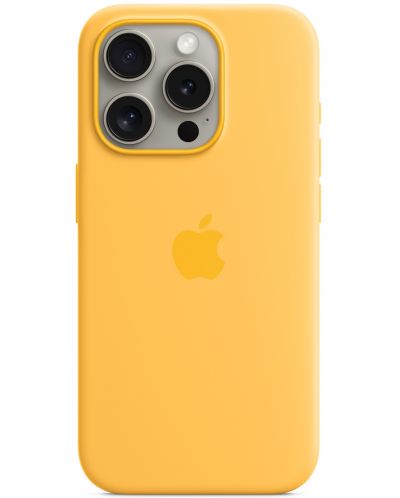 Калъф Apple - Silicone, iPhone 15 Pro, MagSafe, Sunshine - 2