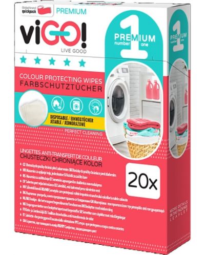 Кърпички против оцветяване viGО! - Premium №1, 20 броя - 3