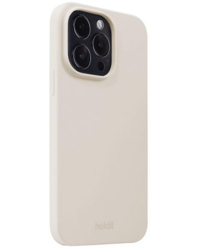 Калъф Holdit - Silicone, iPhone 15 Pro Max, светлобежов - 2