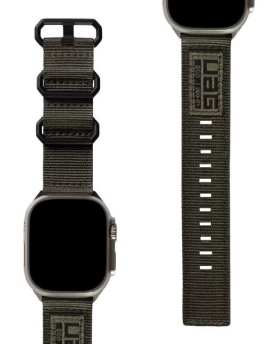 Каишка UAG - Nato, Apple Watch 1-8/Ultra/SE, 42/44/45/49 mm, зелена - 1