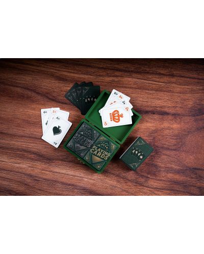 Карти за игра Professor Puzzle в дървена кутия, 2 тестета - 2