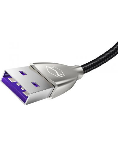 Кабел Xmart - Excellence, USB-A/USB-C, 1 m, черен - 3