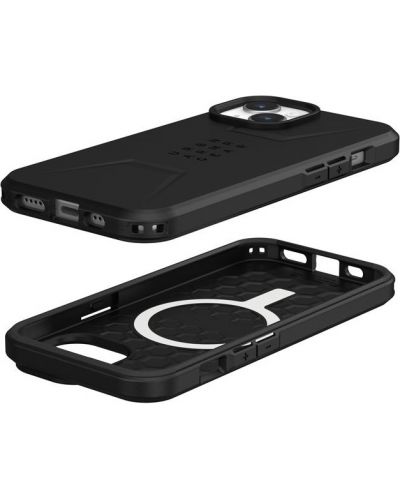 Калъф UAG - Civilian MagSafe, iPhone 15, черен - 7