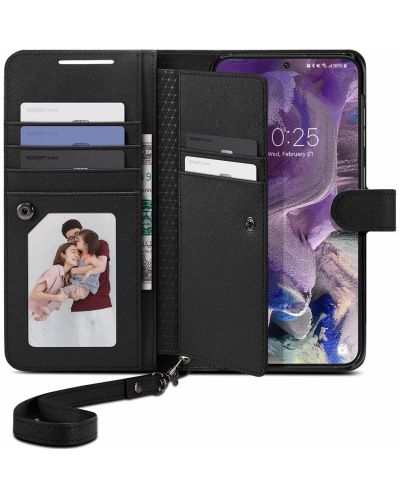 Калъф Spigen - Wallet S Plus, Galaxy S23, черен - 1