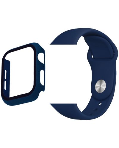 Каишка и протектор Trender - Apple Watch, 44/45 mm, сини - 1