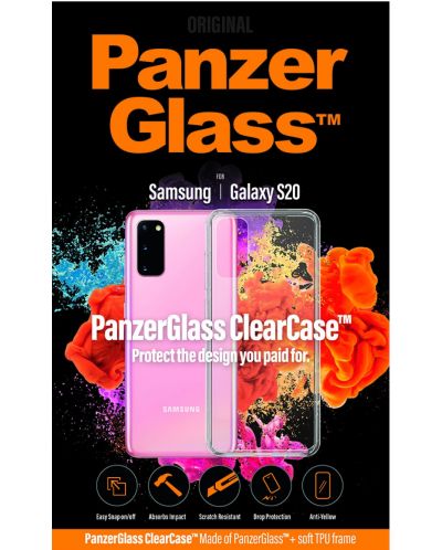 Калъф PanzerGlass - ClearCase, Galaxy S20, прозрачен - 2