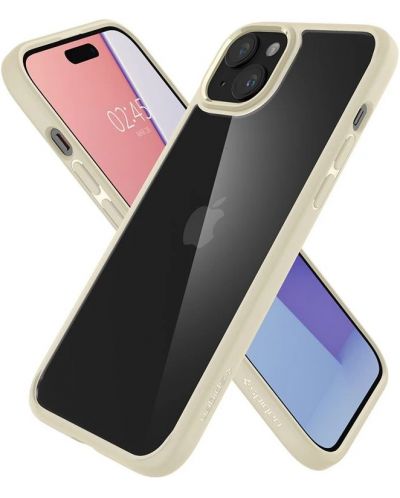 Калъф Spigen - Ultra Hybrid, iPhone 15, Sand Beige - 4