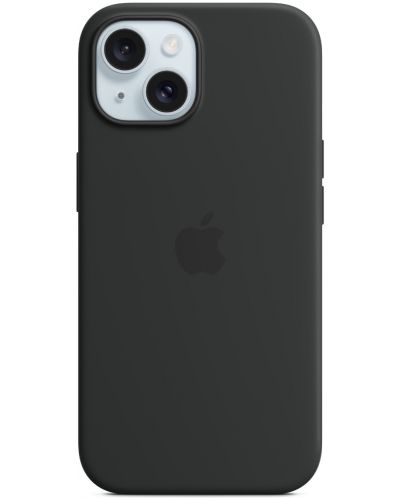 Калъф Apple - Silicone MagSafe, iPhone 15, черен - 1