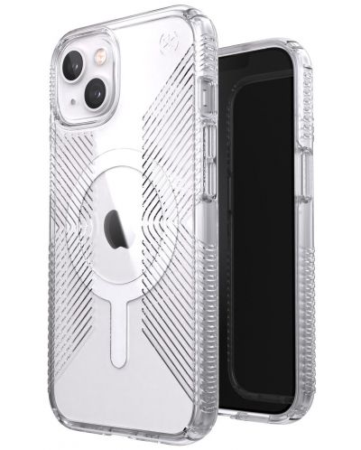 Калъф Speck - Presidio Perfect Clear Grip MagSafe, iPhone 13, прозрачен - 2