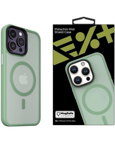 Калъф Next One - Pistachio Mist Shield MagSafe, iPhone 14 Pro Max, зелен - 1