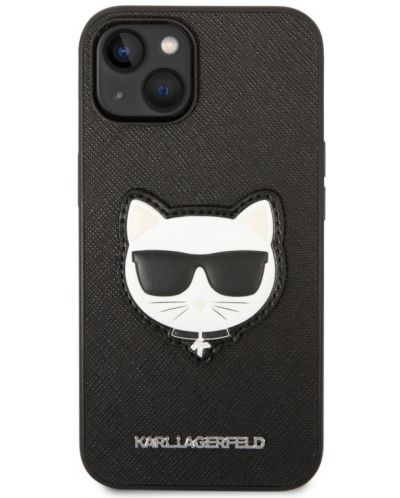 Калъф Karl Lagerfeld - Saffiano Choupette Head, iPhone 14/13, черен - 1