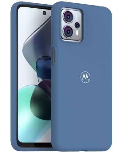Калъф Motorola - Premium Soft, Moto G23, син - 2