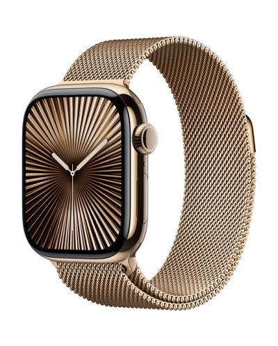 Каишка Apple - Milanese Loop, Apple Watch, 46 mm, M/L, Natural Milanese - 1