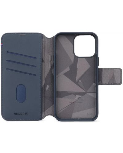 Калъф Decoded - Detachable Wallet, iPhone 15 Pro, син - 4