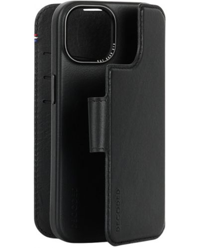 Калъф Decoded - Leather Detachable Wallet, iPhone 15, черен - 1