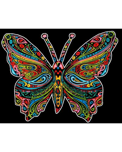 Картина за оцветяване ColorVelvet - Пеперуда, 29.7 х 21 cm - 1