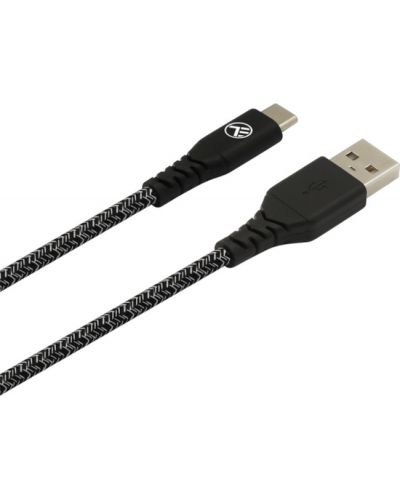 Кабел Tellur - Green Data, USB-A/USB-C, 1 m, черен - 2