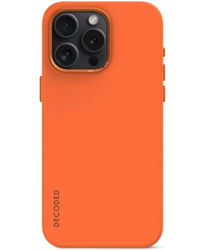 Калъф Decoded - AntiMicrobial Silicone, iPhone 15 Pro Max, оранжев - 1