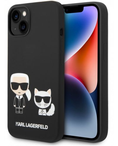 Калъф Karl Lagerfeld - K and C Liquid, iPhone 14 Plus, черен - 2