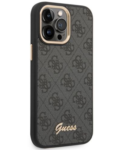 Калъф Guess - 4G Metal Camera Outline, iPhone 14 Pro, черен - 4