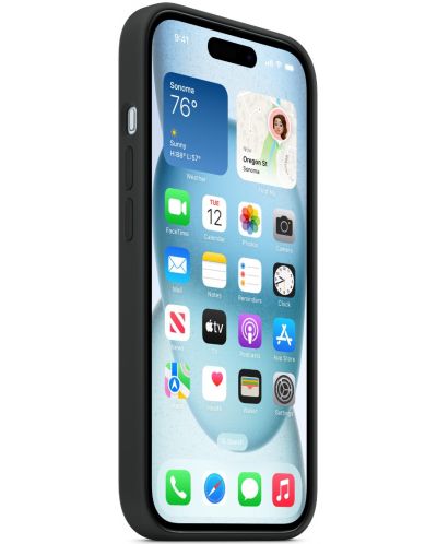 Калъф Apple - Silicone MagSafe, iPhone 15, черен - 3