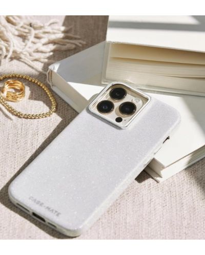 Калъф Case-Mate - Shimmer Iridescent, iPhone 15 Pro, сив - 2