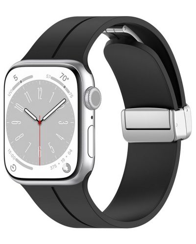 Каишка Techsuit - W011 Silicone, Apple Watch, 38/40/41 mm, черна - 2